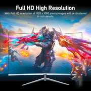 Gawfolk GF270H-W 27 inch FHD 1080P, 1800R, Frameless Gaming Monitor, White, 100Hz (Built-in Speaker)