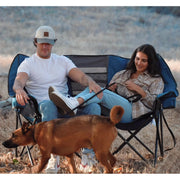 SUNNYFEEL Double Camping Chair Folding Loveseat Oversized for 2 Person (Blue) - Super Handy