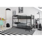 Mainstays 4234019WE Small Space Twin over Twin Bunk Bed, Black Metal