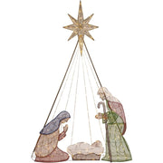 990339612 6ft. Pre-Lit Twinkling Nativity Scene with Chasing Light Function