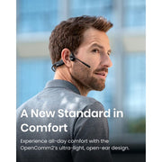 Shokz OpenComm2 Open-Ear Bone Conduction Headphones, Wireless Bluetooth Computer Headsets with Noise Canceling Mic and Mute Botton for Work, Call, Meeting, 16 Hours Talk Time for Mobile & PC