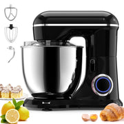 Ailessom AL-OB01 Stand Mixer,6.5-QT 660W 10-Speed Tilt-Head Food Mixer, Kitchen Electric Mixer with Bowl, Dough Hook, Beater, Whisk for Most Home Cooks, Black