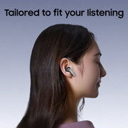 Samsung Galaxy Buds4 Bluetooth Earbuds with Adaptive Active Noise Cancellation, 18h Battery Life, Aluminum Build, Black, SM-R540NZKWXAR