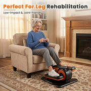 Edx Under Desk Elliptical Machine Portable Electric Leg Exerciser with Remote, 12 Resistance Levels, Orange, SI-TYJ25XK-OG