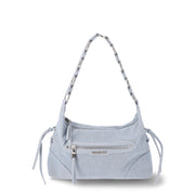 Madden NYC MNY-689 Women's Grommet Shoulder Handbag, Denim