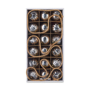 My Texas House Silver Shatterproof Ornament Christmas Garland, Mercury Glass-Style Finish, Natural Jute Rope, 72 in