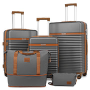Joyway Joyway-010-Set 5-Piece Hardside Spinner Travel Luggage Set with TSA Lock, Gray