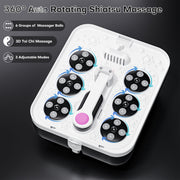 Beinilai Collapsible Foot Spa Electric Rotary Massage with 6 Sets 3D Tai Chi Balls, Smart Temperature Control, Oxygen Bubble Jets, Timer, Black