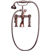 Barclay Elephant Spout Tub Deck Faucet with Handheld Shower Hose Mounts Metal Lever Handles Oil Rubbed Bronze