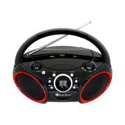 SINGING WOOD SBX030A-RD Portable CD Player AM FM Radio with Aux in, Foldable Carrying Handle (RED)