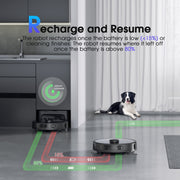 GOOVI D60S MAX Robot Vacuum and Mop Combo, 360 LiDAR Navigation, 6000Pa Suction, Self-Emptying Base, 220 Mins Runtime, Black