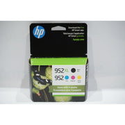 HP 952XL/952 High Yield Black and HP 952 Cyan/Magenta/Yellow Ink Cartridges (Pack of 4)