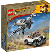 LEGO 6385843 Indiana Jones and the Last Crusade Fighter Plane Chase 77012 Building Set, Featuring a Buildable Car and Airplane Toy, 3 Minifigures Including Indiana Jones, Birthday Gift for Kids 8-12 Years Old