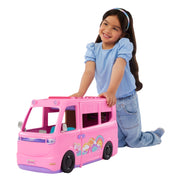 Mattel HRJ78 Barbie Dream Camper Playset with Roof Tent, BBQ Grill with Color-Change Feature and 60+ Accessories