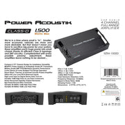 Power Acoustik RZR4-1500D 4-Channel Amplifier Class D Full Range 1500W Max with SMT Circuitry