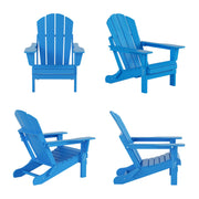 Westintrends Outdoor Folding HDPE Adirondack Chair, Patio Seat, Weather Resistant, Pacific Blue 1