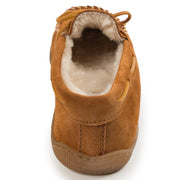 Minnetonka 3902 Moccasin Pile-Lined Hardsole Mocs for Men - Brown - 11M