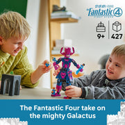 LEGO Marvel Fantastic Four vs Galactus Construction Figure, 427 Pieces, 4 Minifigures, Fully Jointed Galactus, Ages 9+