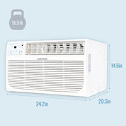 Keystone KSTAT14-2D 14,000 BTU 700 Sq. ft. Through-the-Wall Air Conditioner with Remote Control, White