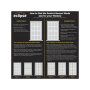 Eclipse Darien Energy Saving Cordless Blackout Roman Shade - LINEN ONE SIZE