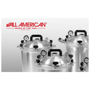 HogoR All American 1930 Pressure Cooker and Canner, 15.5qt Cast Aluminum, Silver, 3 Pressure Settings