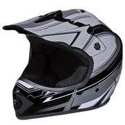 Fuel Helmets SH-250B-YL Youth Frenzy MX ATV off-road Helmet DOT Approved Black Grey Youth Large