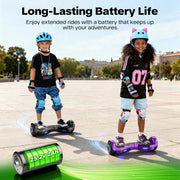 Tcdjtc Off Road Hoverboards with Bluetooth Self Balancing Scooter with LED Lights, 6.5
