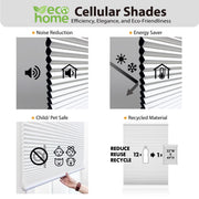 Mainstays MS21-305-499-11 Cordless Polyester Blackout Cellular Shade, 1-Piece, White, 46