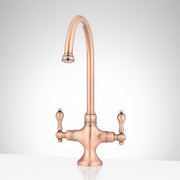 Signature Hardware SH349718AC Isabel 1.8 GPM Double Handle Single Hole Bar and Kitchen Faucet Satin Copper