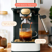 Beautiful 19390 Slim Espresso Maker with 20-Bar Pressure, White Icing