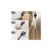 INSE N500R Cordless Vacuum Cleaner, 6-in-1 Rechargeable Stick Vacuum with 2200 mAh Battery, 20kPa Powerful Lightweight Vacuum Cleaner, Up to 45 Mins Runtime, for Home Hard Floor Carpet Pet Hair