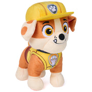 PAW Patrol Rubble Plush Toy, 6-Inch Stuffed Animal with Show-Accurate Embroidered Details, Multicolor