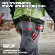 Milwaukee Mens 32 x 30 in. Gray Cotton Polyester Spandex Flex Work Pants with 6 Pockets