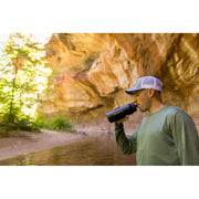 LifeStraw LGV42SBKWW 24 oz. Stainless Steel Water Bottle with Filter, Nordic Noir