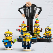 LEGO 6471432 Despicable Me 4 Brick-Built Gru and Minions Toy Figure Set 75582