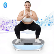 MERACH Vibration Plate Exercise Machine with LED Touch Screen, 99 Speed Levels, Light Blue
