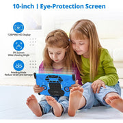 DOMATON Kids Tablet 10 inch, Tablets for Kids, 4+64GB, Android 13, Parental Controls, Pre-Installed Kids Contents, 6000mAh Battery, Dual Camera, Google Play Store, Kids YouTube, Kids Computer Case with Stand