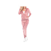 White Mark 2-Pc. Velour Tracksuit - PINK DOT X-LARGE