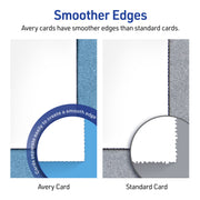 Avery Tent Cards, Large Embossed Border, Heavyweight Matte White Cardstock, 3.5 x 11 in, 50 Count, 5309