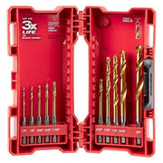 Milwaukee 48-89-4633 10-Piece SHOCKWAVE RED HELIX Titanium 1/4
