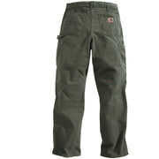 Carhartt Loose-Fit Washed Duck Utility Work Pants for Men - Moss - 32x32