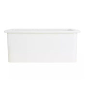 Signature Hardware SH500650 Derin 24 in. Dual Mount Fireclay Single Bowl Kitchen Sink in White