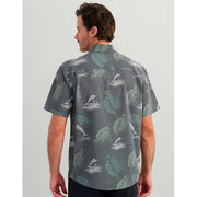 Huk Kona KC Short-Sleeve Button-Down Shirt - Volcanic Ash Monstera - 3XL