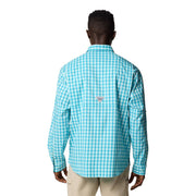 Columbia PFG Super Tamiami Long Sleeve Men's Button-Down Shirt, Omni-Shade UPF 50 Sun Protection, Omni-Wick Moisture Management, Spray Gradient Check, X-Large, 143894