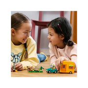 LEGO Animal Crossing Leif's Caravan & Garden Shop Building Set, 263 Pieces, Includes Leif and Poppy Minifigures, Movable Car and Caravan, Multicolor, Ages 7+