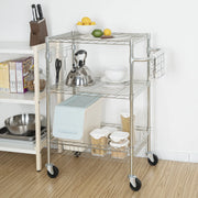 Hyper Tough HTF228082874001 3-Tier Multipurpose Rolling Cart, Chrome
