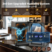 NEEDONE NO-16-TH3 16L Intelligent Upgrade Electric Cigar Humidor, Tem & Humidity Control System, Accurate Hygrometer, Spanish Cedar Wood