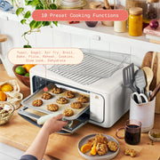 Made by Gather 19328 Beautiful Infrared Air Fry Toaster Oven, 9-Slice, 1800 W, White Icing by Drew Barrymore