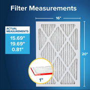3M Filtrete HVAC Furnace Air Filter, MPR 1000, MERV 11, Allergen Defense, Electrostatic Pleated, 16x20x1, 2 Pack