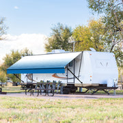 Kohree KR3616-WK RV Awning Fabric, 16 ft, 19oz Heavy Duty Premium Vinyl, Black Fade, Pull Strap Included